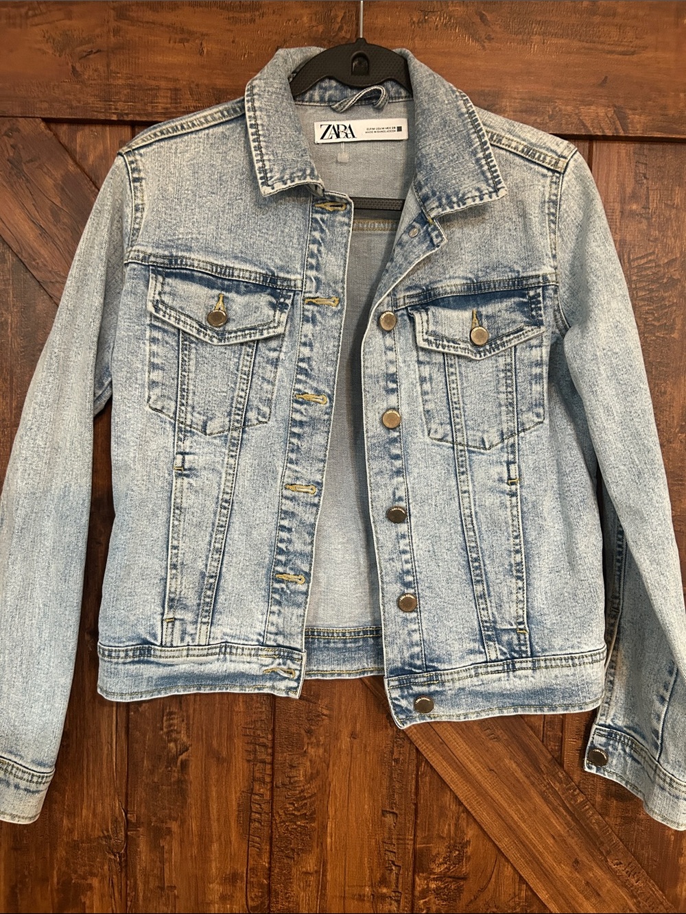 ZARA Light Blue Washed Denim Jacket